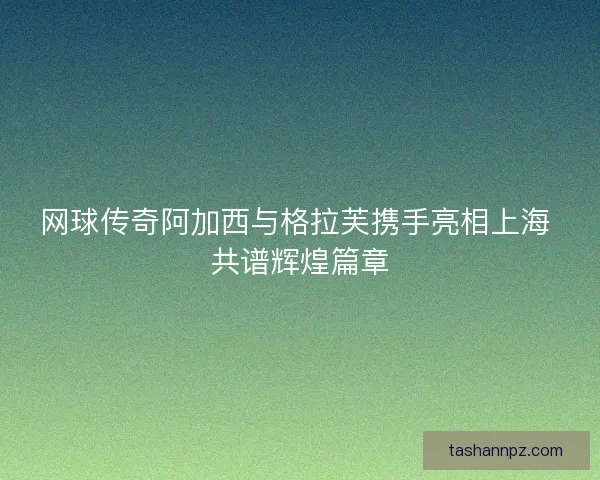 网球传奇阿加西与格拉芙携手亮相上海 共谱辉煌篇章